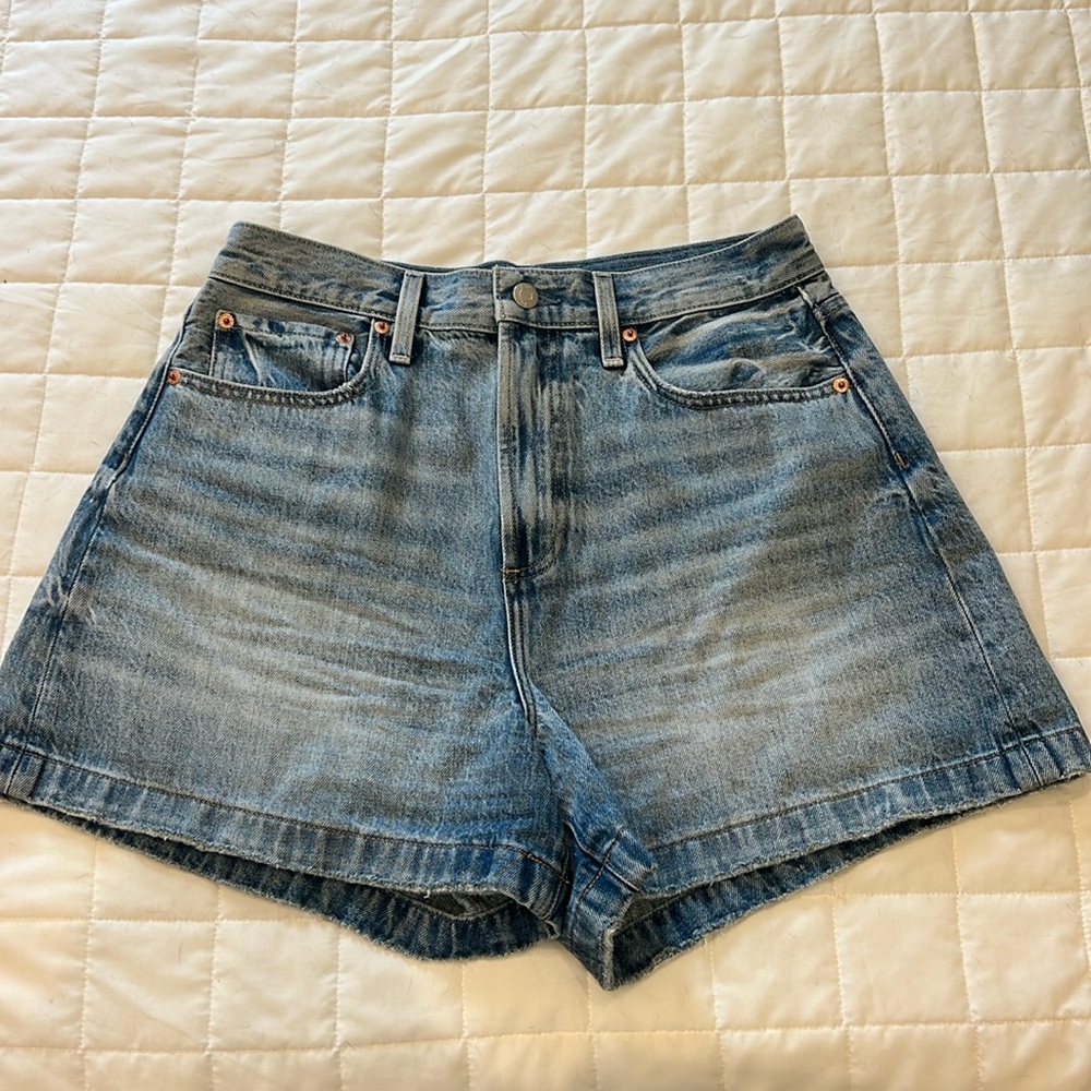 Pistola 4” French Riviera Saige High Rise Jean Shorts